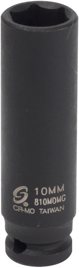 SUNEX TOOLS 810MDMG 1/4-Inch Drive 10-Mm Deep Magnetic Impact Socket