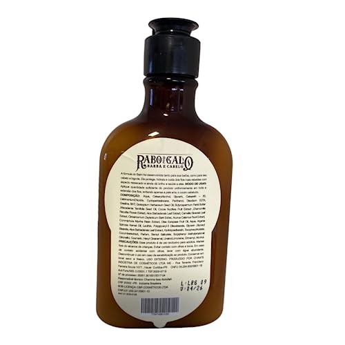 Balm Para Barda Cabelo E Bigode Rabo De Galo Nutre E Hidrata 170ml