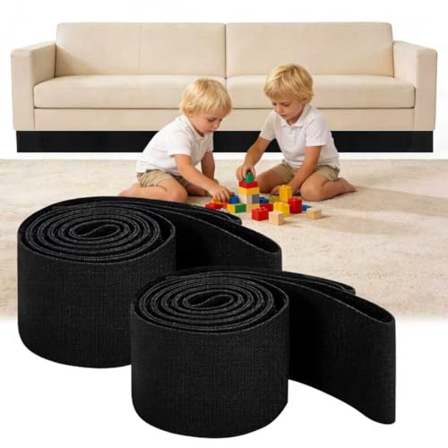 Azsailbot 2 Pack Under Couch Blocker for Kid and Pet Toys 3 x 132 Toy Gap Guard Adjustable Toy Blocker for Sofa Bed Furniture No Tools Easy Install Stops Toys from Going Under Furniture