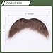 Cosela Self Adhesive Brown Fake Mustache False Facial Hair Stick On Cosplay Mustache Halloween Party