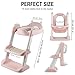 PandaEar Toilet Potty Training Seat with Step Stool Ladder, Comfortable Safe Potty Seat with Anti-Slip Pads Ladder for Kids Boys Girls Toddlers (Pink)