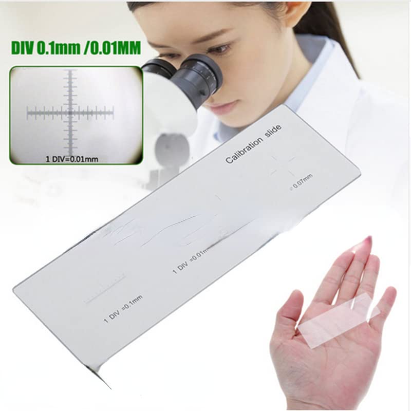 1PC CAT926 metallographic Microscope Calibration Ruler Cross Microscope Objective Microscope Measuring microruler Dividing Plate 0.01mm