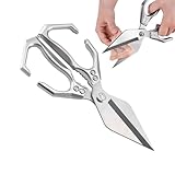 Küchenschere – Edelstahl, 23,8 x 10,6 cm, Geflügelschere, robustes Schneidwerkzeug | multifunktionales Küchenwerkzeug für Fleisch, Knochen, Fisch, Gemüse, Restaurant