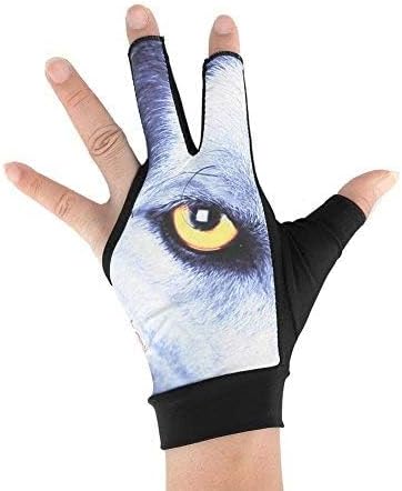 Miniatura 2 de Zerone Guantes de billar con 3 dedos para billar, guantes de billar para hombres y mujeres (L-azul)