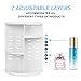 Makeup Organizer, 360 Rotating Cosmetic Organizer,DIY Adjustable Makeup Carousel Spinning Holder Rack, Large Capacity Cosmetic Storage Box Makeup Brushes Organizer for Vanity Countertop