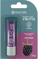 Isacare – Protetor Labial Frutis Amora FPS 15 3,5g | Aroma de Frutas e Brilho Natural | Hidratação 24h com Manteiga de Karité | Proteção UVA/UVB