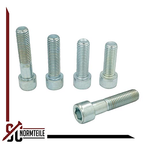 Zylinderschrauben mit ISK - M10x50 mm - 10 Stück - DIN 912 / ISO 4762 - Stahl galv. verzinkt 8.8 - SC912