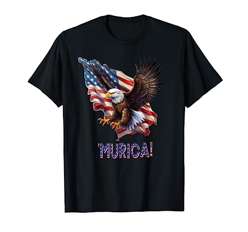 Funny eagle 4th Of July Murica Men Women usa flag Murica Camiseta