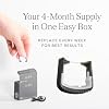 Slate Flosser Refills - Reusable Woven Floss, PFAS-Free, Non-Toxic Dental Floss | Fits Slate Electric Flosser w/Tongue Scraper & Gum Sweeps | 20-Pk Black Smooth Floss Heads