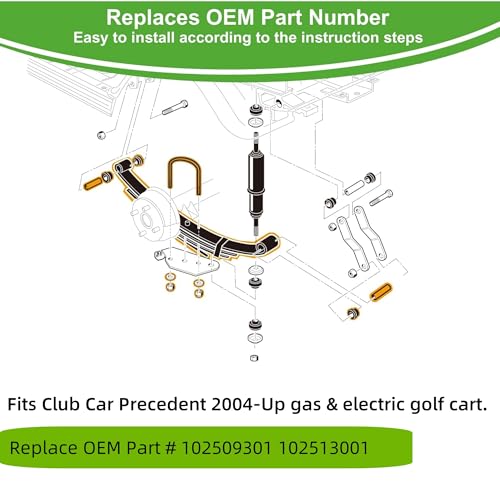10L0L Heavy Duty Leaf Spring Kit 4-Leaf for Club Car Precedent/Onward 2004+ by 10L0L - Used condition - Image 2