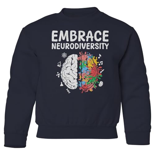 Embrace Neurodiversity - Autism Awareness Month Youth Crewneck Sweatshirt
