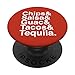 Nourriture mexicaine, frites, salsa, guac, tacos et tequila PopSockets PopGrip Interchangeable