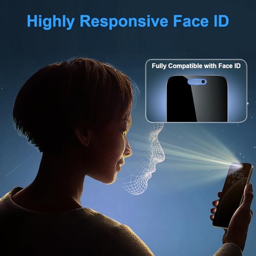 Image of OneFish Screen Protector for iPhone 14 Pro Max 360 Privacy, 2 Pack
