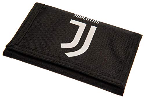 Juventus Football Club Official Black And White Tri Fold Wallet Crest Badge Team