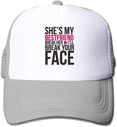 ELIUMS She Is My Best Friend Mesh Trucker Baseball Cap Hat Ash