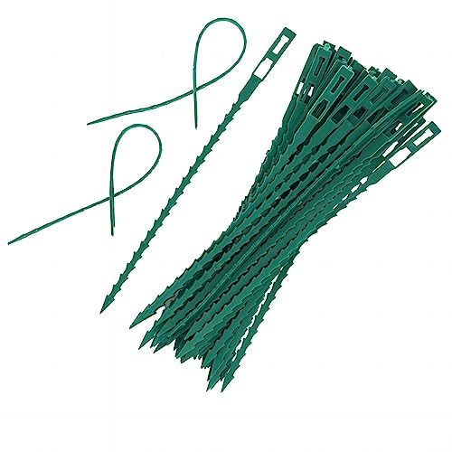 Sunkizzrs® 50Pcs 170mm Plastic Gardening Clips Plant Ties Plastic Climbing Support Garden Plant Tie