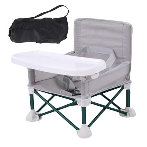 Baoqifong Silla Elevadora Portátil, Silla De Comedor Plegable Para Bebé, Sillas De Bebé Plegable, Sillas Bebe Playa, Baby Beach Chair, Gris