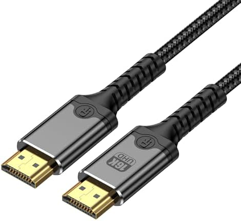 16K HDMI 2.2 Cable, 96Gbps Ultra High Speed 16K@60Hz 8K@240Hz 4K@480Hz, for PS5 // TV/Gaming PC/Monitor/Projector (3M)
