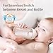 Pigeon Glass Nursing Bottle Wide Neck, Anti-Colic, Streamlined Body, Natural Feel, Easy to Clean, Heat-Resistant, 5.4 Oz(Pack of 2), Includes 2pcs SS Nipples (0m+)