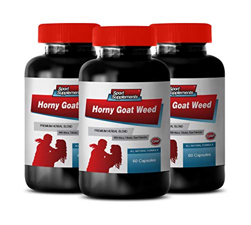 Horny Goat Weed Herbal Complex Extract for Men and Women - Horny Goat Weed Premium Herbal Blend - Performance Maca Root Tongkat Ali - 3B 180 Capsules