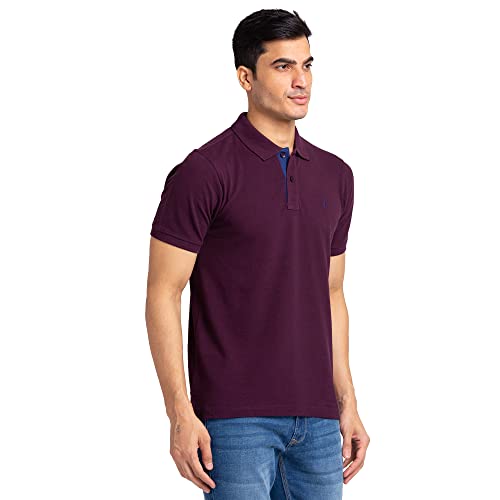 Image of Raymond Men Cotton Solid Regular Fit T-Shirt