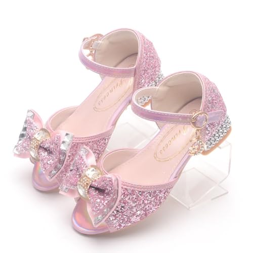 Toddler Girls Glitter High Heels Dress Sandals Sequins Princess Flower Wedding Party Dress Shoes for Kids4
