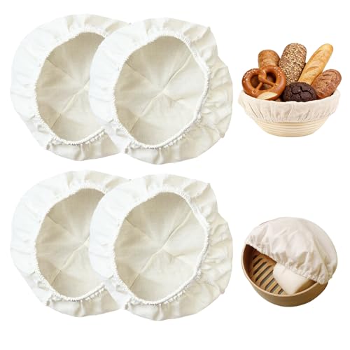 Reusable Bread Proofing Covers - 4 Pack Bowl Liners for Sourdough, Artisan Baking & Dough Rising