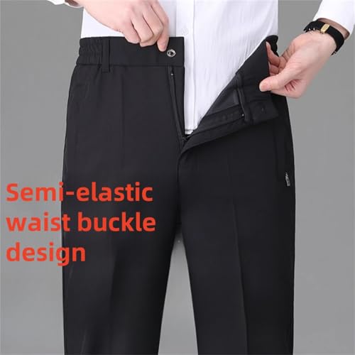 Silamone Timeless Stretch Pants, Mens Stretch Dress Pants, Men's Classic Fit Casual Golf Work Suit Trousers3