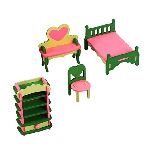 HOLIDYOYO 4 Pçs Mini Brinquedo Brinquedos Educativos Para Crianças Mini Móveis Móveis Artesanais Bri