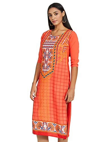 Image of Women's Crepe Straight Kurta