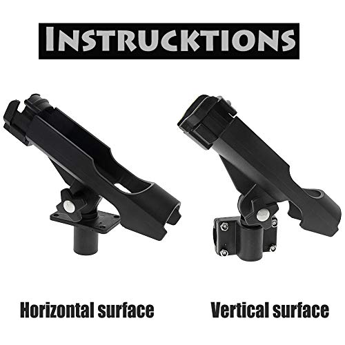 Support de canne à pêche pour bateaux et kayak orientable ajustable x2 - 4
