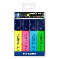 Staedtler Textsurfer Classic Highlighter, Assorted (4 Pieces)