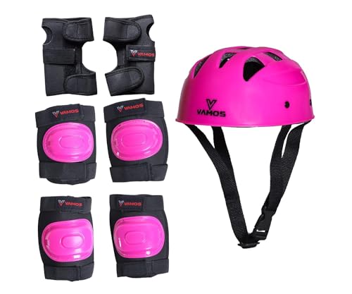 SPIRO Skating Guard, Protective Skating Guard Kit | Skate, Cycling, Running Protection Set | Multi Sport Gear for Children Age 12-16 Years (Size : L) (Color : Pink) (Helmet Type : PVC) (B0CKXPZXGL) Amazon Price History, Amazon Price Tracker