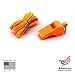 American Whistle Corporation Personal Safety Whistles with Lanyards- Emergency Whistles Family 4 Pack - 3 Durable Orange Whistles 1 Metal Brass Whistle with 4 Lanyards