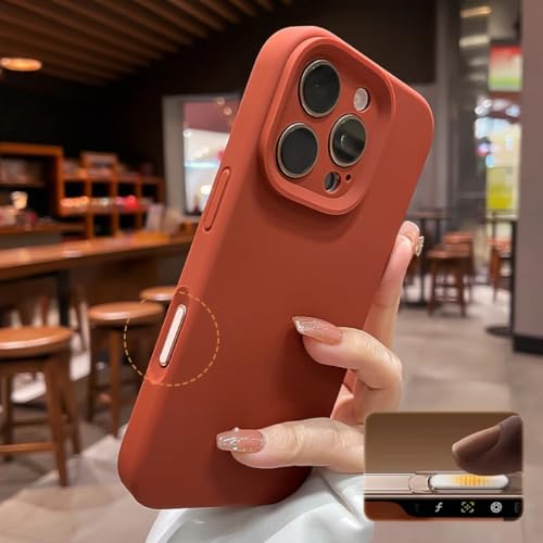 Étui en silicone liquide rouge pour iPhone 11 Pro Max avec protection caméra