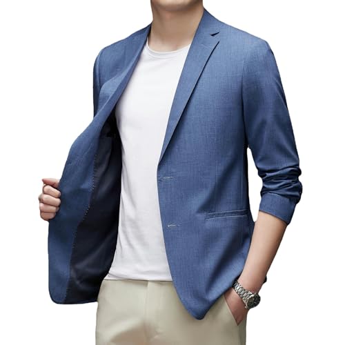 Blazer de printemps homme coupe ajustée veste décontractée et formelle