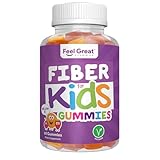 Prebiotic Fiber Gummies for Kids by Feel Great 365 | Improves Digestive Health, Gut Flora, Health & Immunity* | Vegetarian & Vegan Friendly Supplement | Gluten Free, Non-GMO, Made with Fruit Pectin