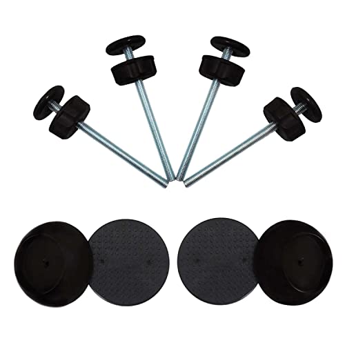 Baby Gate Guru Extra Long M8 (8Mm) Spindle Rods + Small Wall Protectors Bundle (Black) #TOP22