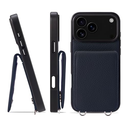 HANATORA for iPhone 17ProMax �P�[�X �o���p�[�^ �{�v �X�}�z�P�[�X �X�}�z �J�[�h�|�P�b�g �X�^���h �V�����_�[�X�g���b�v �t�� �V�������N�J�[�t���U�[ �u���[�C���f�B�S SCPG-17ProMax-BlueIndigo �M�t