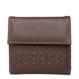 Rebelle Mittlere Geldbörse für Damen, Patta, Maxi Logo, Leder, Braun, 11 x 11 x 3 cm