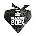 Class of 2024 Graduation Dog Bandana (643 Black Scrunch, One Size)