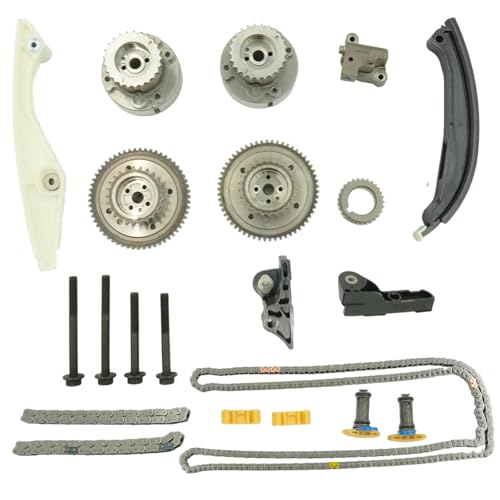 REVOTUNE Timing Chain Kit with Cam Phasers & VVT Gears fits 2011-2019 Ford F-150 Edge Expedition Explorer Mustang Taurus Transit Lincoln MKX Nautilus Navigator 3.3L 3.5L 3.7L AT4Z6L266B AT4Z6K297B
