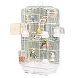 Nettoyage facile : le bac à plateau coulissant facilite le nettoyage pour les propriétaires d'animaux de compagnie, récupérant la plupart des fientes d'oiseaux et des graines renversées, et comme il y a une grille au-dessus du plateau, l'oiseau ne touchera pas directement le plateau.