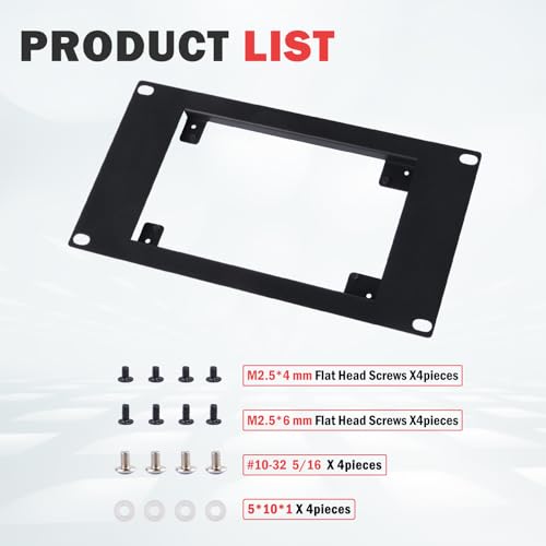 Image of GeeekPi 10 inch 3U Rack Mount for DeskPi RackMate T1 /T0 /T2 /T0 Plus /T1 Plus /TL1, Support 7 inch LCD Screen
