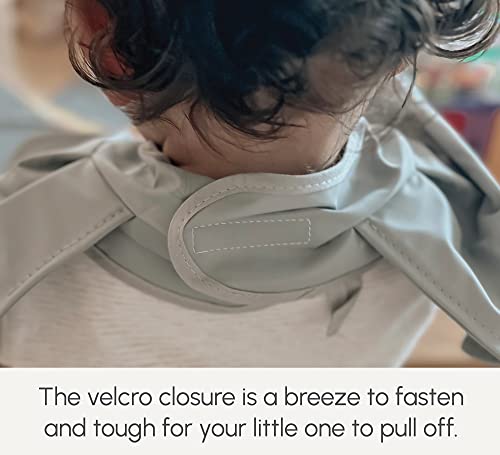 SMOOCH (2 Pack Waterproof Bib for Baby & Toddlers - Soft & Comfortable, Washable or Wipe Clean - Ideal feeding bib for Infants and Toddlers - Better than Silicone - Baby Bibs (Confetti & Sage)4