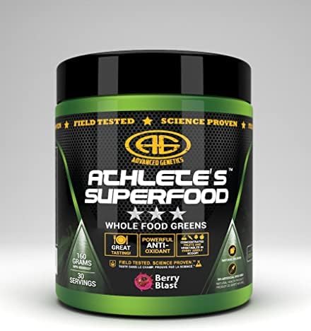 Athlete’s Superfood - Great Tasting Concentrated Whole Food Greens Powder, Concentrated Fruit & Veggies - 30 Servings