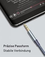 Ticenpe Aux Kabel, Audio Kabel 3,5mm Klinkenkabel [1,2M] Stereo Klinke auf Klinke Nylon Geflochtenes Kabel für kopfhörer, Auto, PC, Handy, Lautsprecher, Stereoanlagen, MP3 MP4 Player usw – Ansicht 3