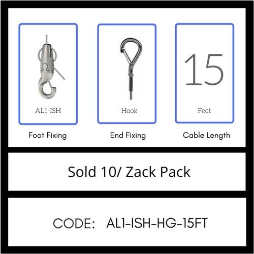 GRIPPLE UL Approved Angel Integrated Hook Hanger, Sold 10/Zack Pack, Made in USA (AL1-ISH-HG-15FT)