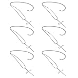 Abaodam 6 Stück Teiliges Herren Kreuz Anhänger aus Langlebigem Edelstahl Sportliche Cross Kette mit Großem Jesus Anhänger Modisch Leichter Schmuck im Hip hop Stil Silberfarbene Halskette