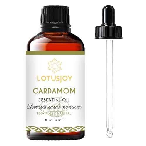 LOTUSJOY Cardamom Essential Oil - 1 Oz - Pure Natural Cardamom Oil for Diffuser Skin Laundry DIY
